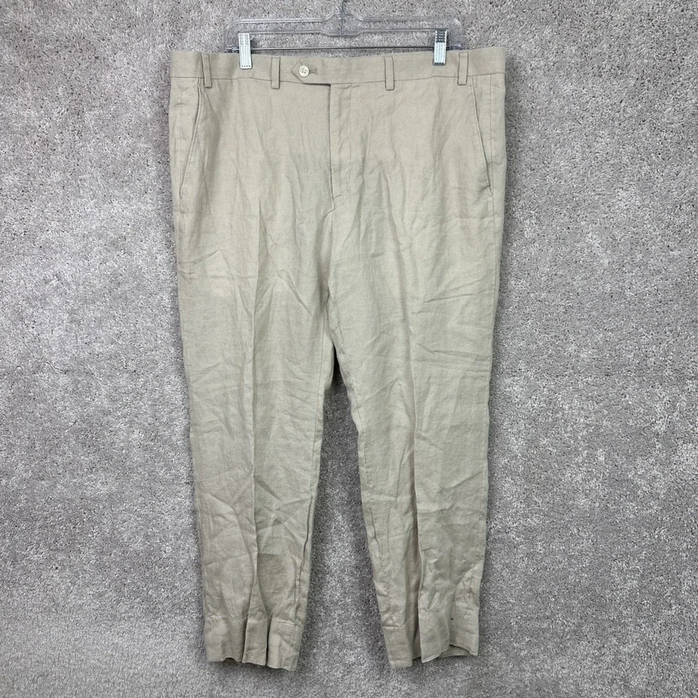 Lauren Ralph Lauren Mens Black Label Ultraflex Classic-Fit Linen Pants 38WX*26*L